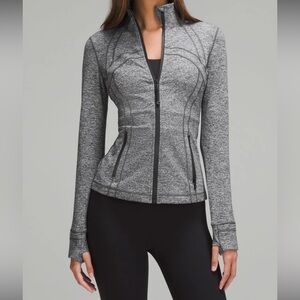 Lululemon Define Jacket Luon Twill Heathered Black Size 6 EUC